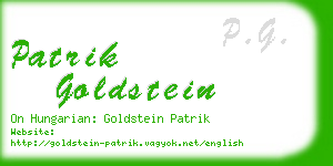 patrik goldstein business card